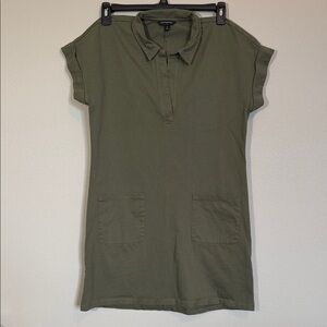 Banana Republic Green Shirt Dress, Vegan, 100% Cotton size Medium
